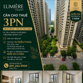 Cho thuê căn hộ 3PN Lumiere Evergreen Vinhomes Smart City